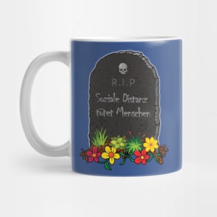 Social Distance Kills People Tombstone Mug